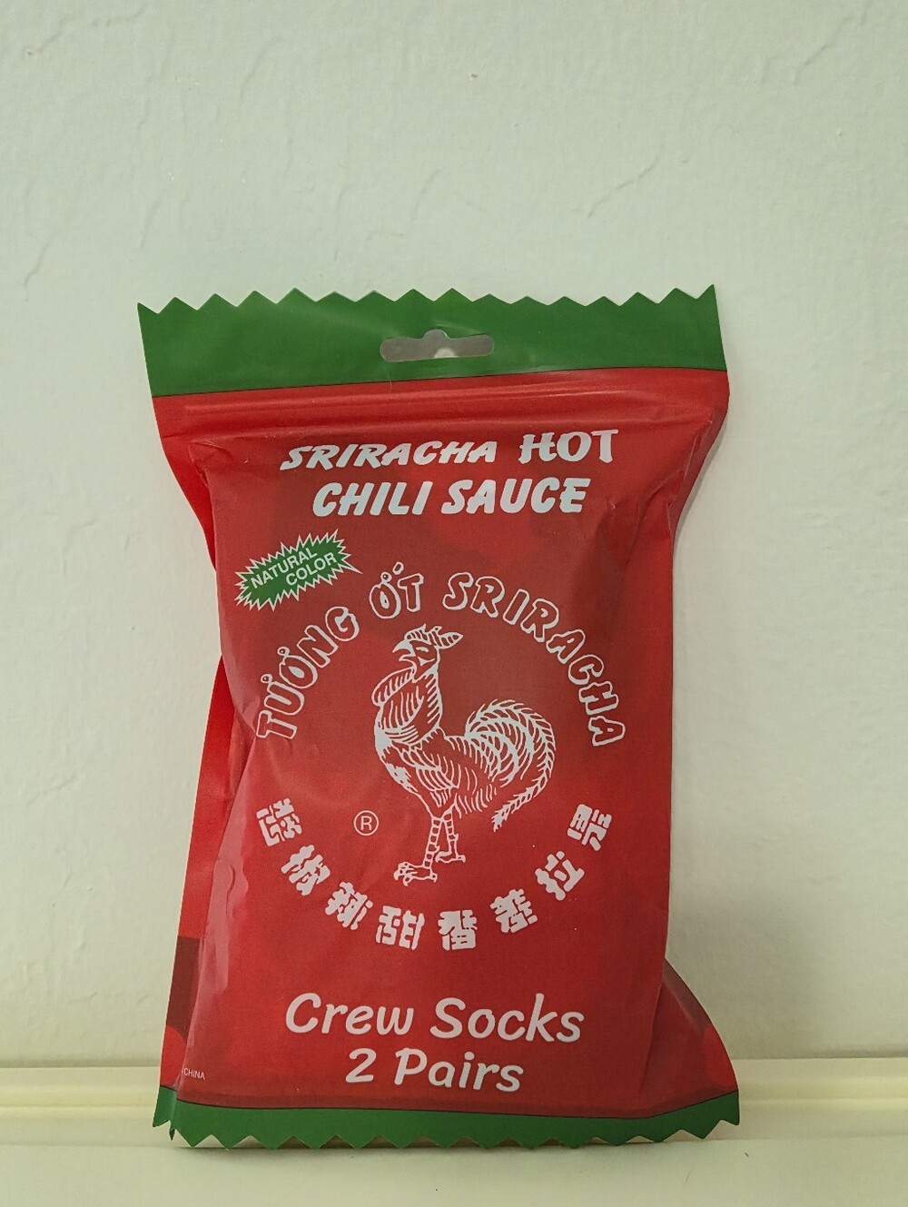 Sriracha Hot Chili Sauce Crew Socks - 2 Pairs